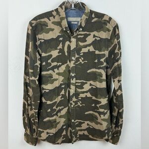 Zara Camo Button Down Shirt